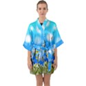 Fish Underwater Sea World Quarter Sleeve Kimono Robe View1