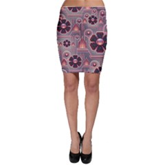 Floral Flower Stylised Bodycon Skirt