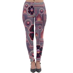 Floral Flower Stylised Lightweight Velour Leggings by HermanTelo