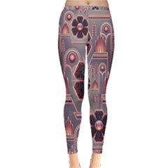 Floral Flower Stylised Inside Out Leggings