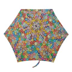 Floral Flowers Abstract Art Mini Folding Umbrellas by HermanTelo
