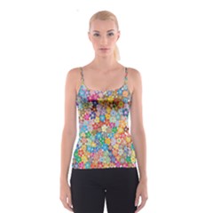 Floral Flowers Abstract Art Spaghetti Strap Top