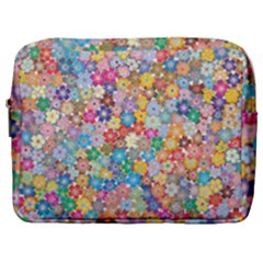 Floral Flowers Abstract Art Make Up Pouch (large) by HermanTelo