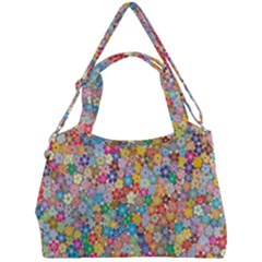 Floral Flowers Abstract Art Double Compartment Shoulder Bag