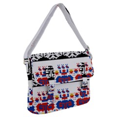 Folk Art Fabric Buckle Messenger Bag