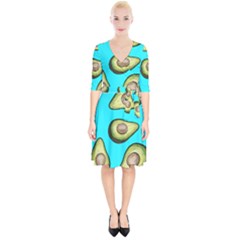 Fruite Avocado Wrap Up Cocktail Dress