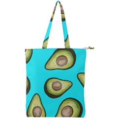 Fruite Avocado Double Zip Up Tote Bag