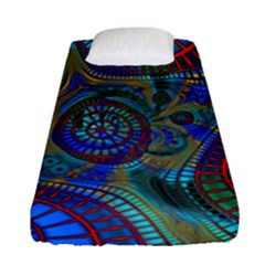 Fractal Abstract Line Wave Fitted Sheet (single Size)