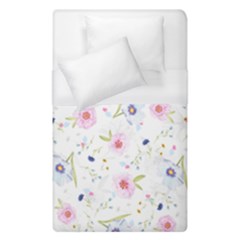 Floral Pink Blue Duvet Cover (single Size)