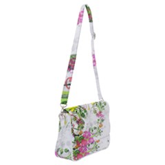 Flowers Floral Shoulder Bag With Back Zipper by HermanTelo