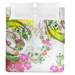 Flowers Floral Duvet Cover Double Side (queen Size) by HermanTelo