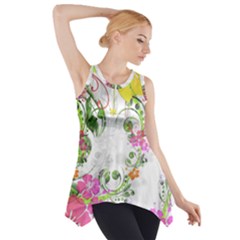 Flowers Floral Side Drop Tank Tunic