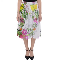 Flowers Floral Classic Midi Skirt