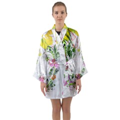 Flowers Floral Long Sleeve Kimono Robe by HermanTelo