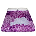 Floral Purple Fitted Sheet (King Size) View1