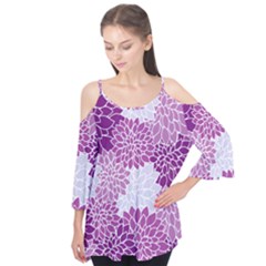 Floral Purple Flutter Tees