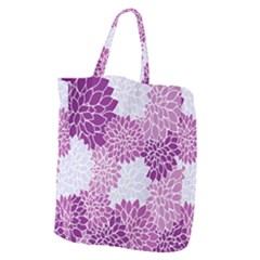 Floral Purple Giant Grocery Tote
