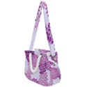 Floral Purple Rope Handles Shoulder Strap Bag View1