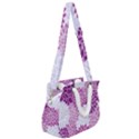 Floral Purple Rope Handles Shoulder Strap Bag View2