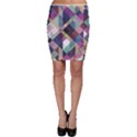 Geometric Blue Violet Pink Bodycon Skirt View1