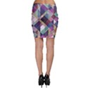 Geometric Blue Violet Pink Bodycon Skirt View2