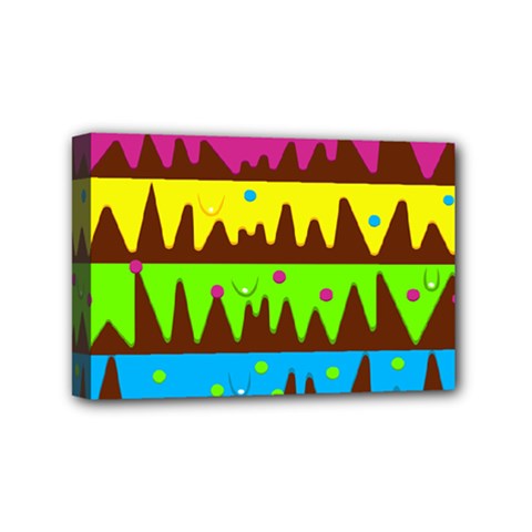 Illustration Abstract Graphic Rainbow Mini Canvas 6  X 4  (stretched) by HermanTelo