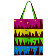 Illustration Abstract Graphic Rainbow Zipper Classic Tote Bag by HermanTelo