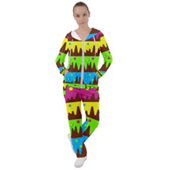 Illustration Abstract Graphic Rainbow Women s Tracksuit