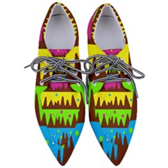 Illustration Abstract Graphic Rainbow Pointed Oxford Shoes by HermanTelo