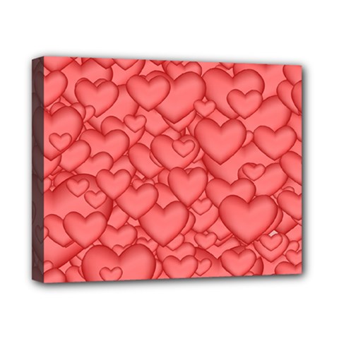 Hearts Love Valentine Canvas 10  X 8  (stretched) by HermanTelo
