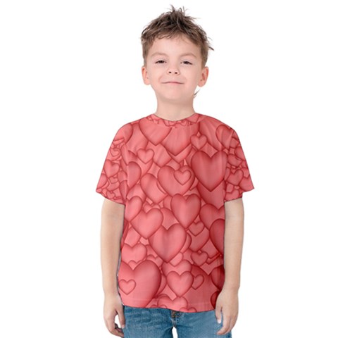 Hearts Love Valentine Kids  Cotton Tee by HermanTelo