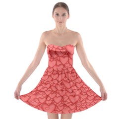 Hearts Love Valentine Strapless Bra Top Dress by HermanTelo