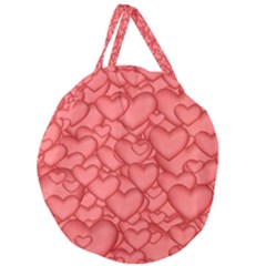 Hearts Love Valentine Giant Round Zipper Tote by HermanTelo