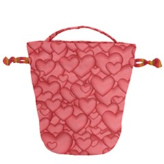 Hearts Love Valentine Drawstring Bucket Bag