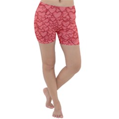 Hearts Love Valentine Lightweight Velour Yoga Shorts