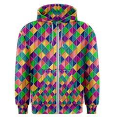 Geometric Triangle Men s Zipper Hoodie by HermanTelo