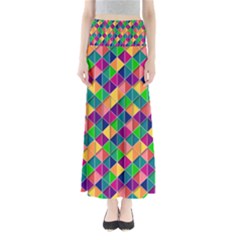 Geometric Triangle Full Length Maxi Skirt