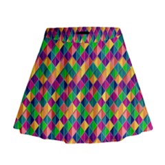 Geometric Triangle Mini Flare Skirt by HermanTelo