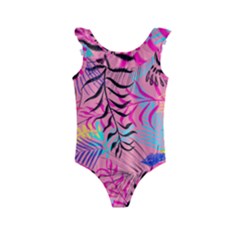 Illustration Reason Leaves Kids  Frill Swimsuit