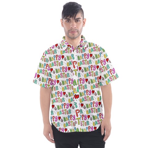 Holidays Happy Easter Men s Short Sleeve Shirt by HermanTelo