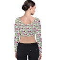 Holidays Happy Easter Velvet Long Sleeve Crop Top View2