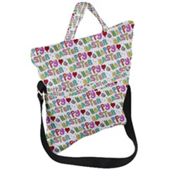 Holidays Happy Easter Fold Over Handle Tote Bag