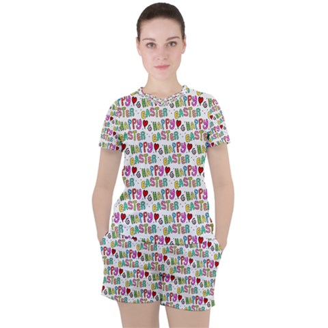 Holidays Happy Easter Women s Tee And Shorts Set by HermanTelo