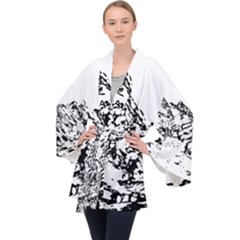 Mountain Ink Velvet Kimono Robe