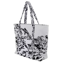 Mountain Ink Zip Up Canvas Bag by HermanTelo