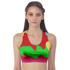 Liquid Forms Water Background Sports Bra