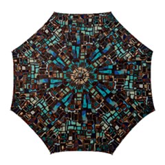 Mosaic Abstract Golf Umbrellas by HermanTelo