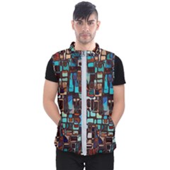 Mosaic Abstract Men s Puffer Vest by HermanTelo