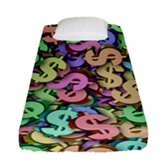 Money Currency Rainbow Fitted Sheet (single Size)