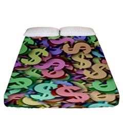 Money Currency Rainbow Fitted Sheet (king Size)